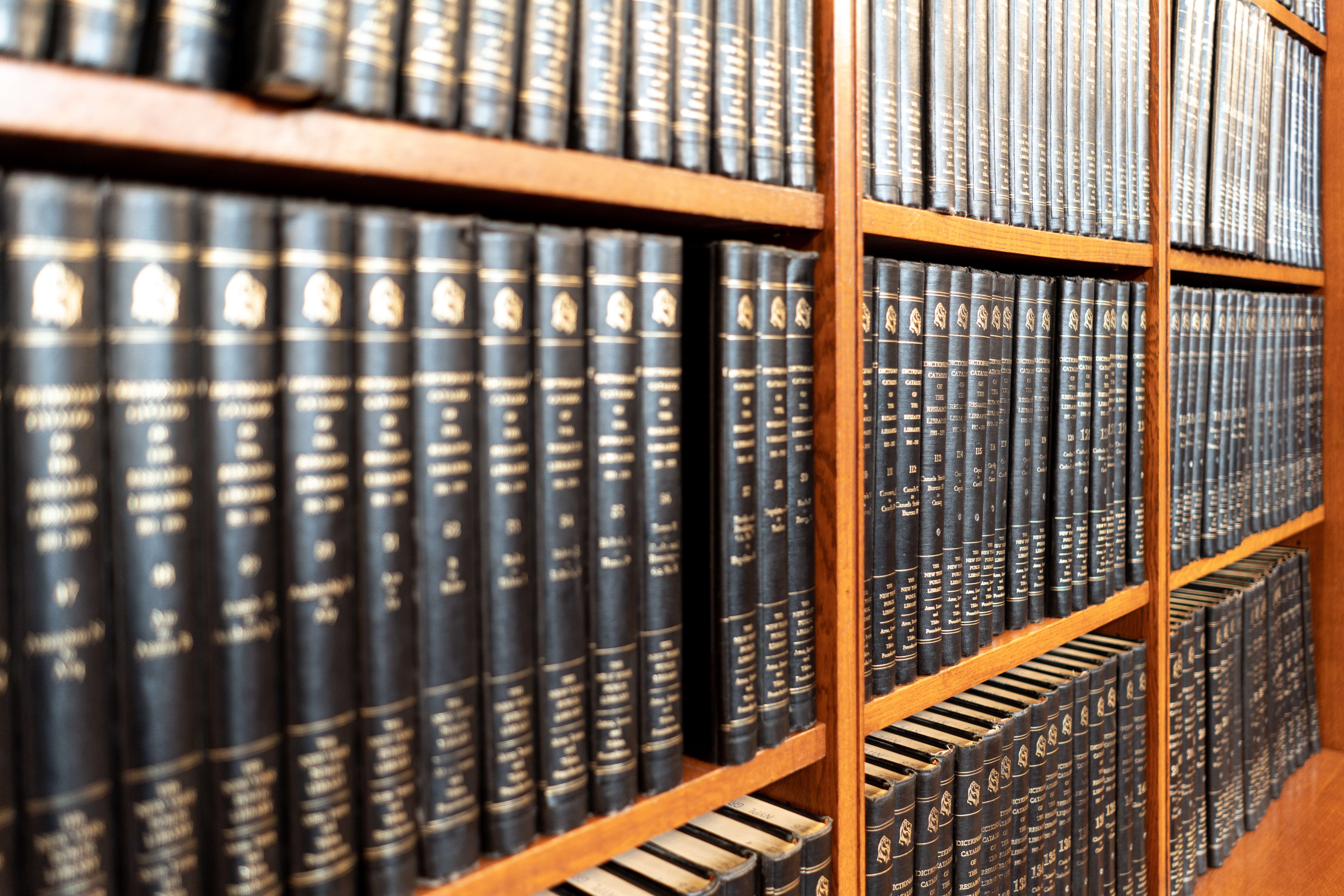 a shelf full of legal books